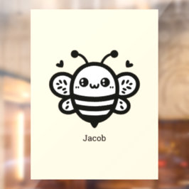 かわいい保育園ラインアート - スイートハニービー ウィンドウサイン