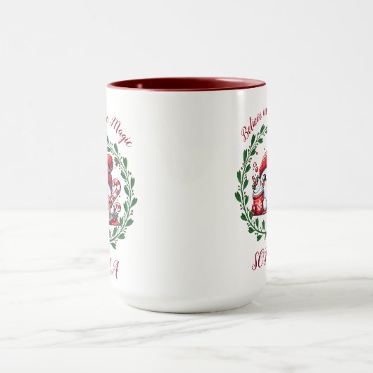 かわいい信じクリスマス魔法 マグカップ (中央)