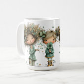 かわいい個性的な小さなアイルランドの女の子 コーヒーマグカップ (正面左)