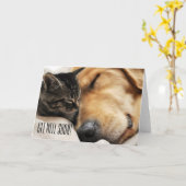 かわいい健康なカードをすぐに得て下さい カード (黄色い花)