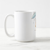かわいい傘のパンキャラ – ほのぼの雨の日 コーヒーマグカップ (左)
