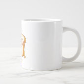 かわいい傘のパンキャラ – ほのぼの雨の日 ジャンボコーヒーマグカップ (右)