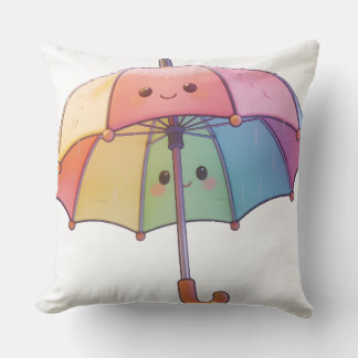 かわいい傘のレディースTシャツ クッション