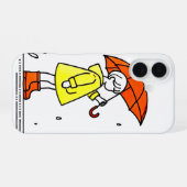かわいい傘の女の子iPhoneケース🌧️✨ iPhone 16ケース (裏面横)