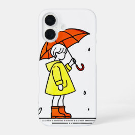 かわいい傘の女の子iPhoneケース🌧️✨ iPhone 16ケース