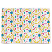 かわいい傘ガールウォーターイラストレーション ラージペーパーバッグ (正面)