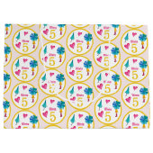 かわいい傘ガールウォーターイラストレーション ラージペーパーバッグ (裏面)