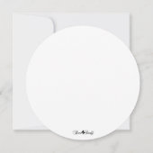 かわいい傘ベビーシャワー招待状 |丸 招待状 (裏面)