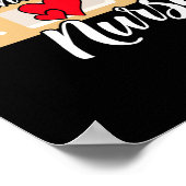 かわいい傷気にナースハート ポスター (角)