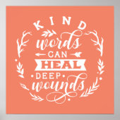 かわいい優感動的しさワードアートポスター ポスター (正面)