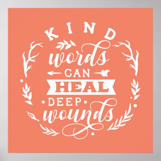 かわいい優感動的しさワードアートポスター ポスター (正面)