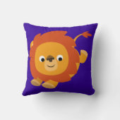 かわいい元気なアニメライオンのクッション クッション (裏面)