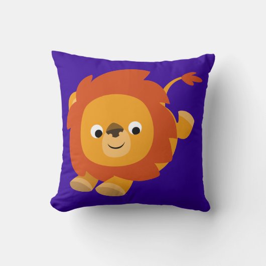 かわいい元気なアニメライオンのクッション クッション (正面)