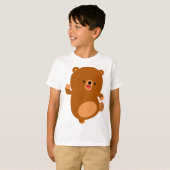 かわいい元気なキャラクター熊子供Tシャツ Tシャツ (正面フル)