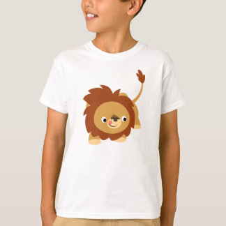 かわいい元気な漫画ライオンの子どもTシャツ Tシャツ