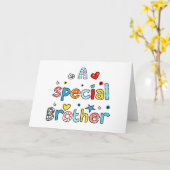 かわいい兄さん挨拶文字 カード (黄色い花)