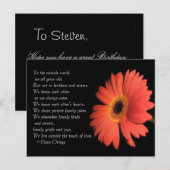 かわいい兄妹の誕生日 ポストカード (正面/裏面)