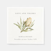 かわいい先住民バンクシアウォーターカラー結婚フローラ スタンダードカクテルナプキン (正面)