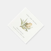 かわいい先住民バンクシアウォーターカラー結婚フローラ スタンダードカクテルナプキン (角)