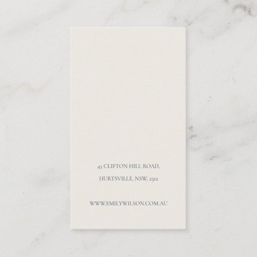 かわいい先住民バンクシアフローラヘアクリップディスプレイ 名刺 (裏面)