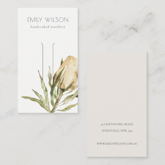 かわいい先住民バンクシアフローラヘアクリップディスプレイ 名刺 (正面/裏面)