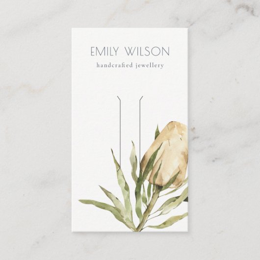 かわいい先住民バンクシアフローラヘアクリップディスプレイ 名刺 (正面)