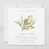 かわいい先住民バンクシアフローラ任意の年周年記念 招待状 (正面)