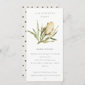 かわいい先住民バンクシアフローラany年齢誕生日招待状 サンキューカード (正面/裏面)