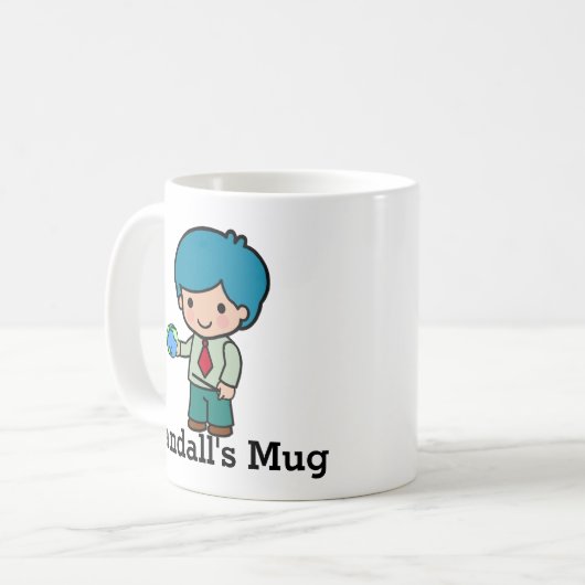 かわいい先生とグローブ コーヒーマグカップ (正面左)