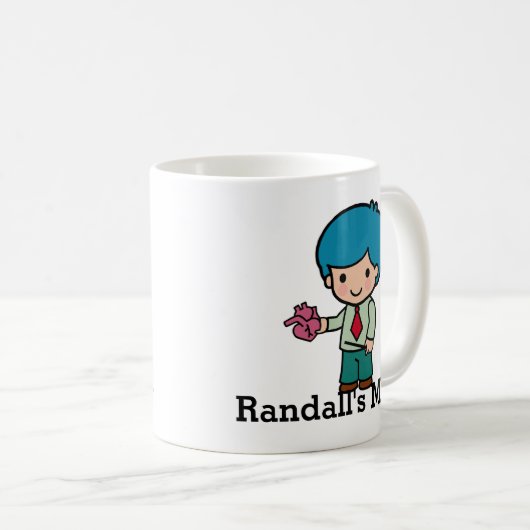 かわいい先生とハート コーヒーマグカップ (正面右)