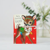 かわいい先生のクリスマスの追加メッセージカード シーズンカード (スタンド正面)