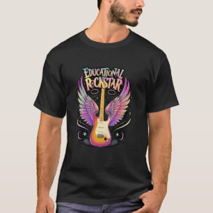 かわいい先生の年教育ロックスターモノを教えています Tシャツ