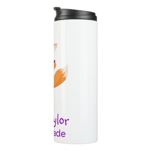 かわいい先生の贈り物とキツネ タンブラー (回転右)