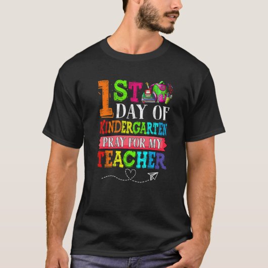 かわいい先生への祈り 幼稚園の初日 Tシャツ (正面)