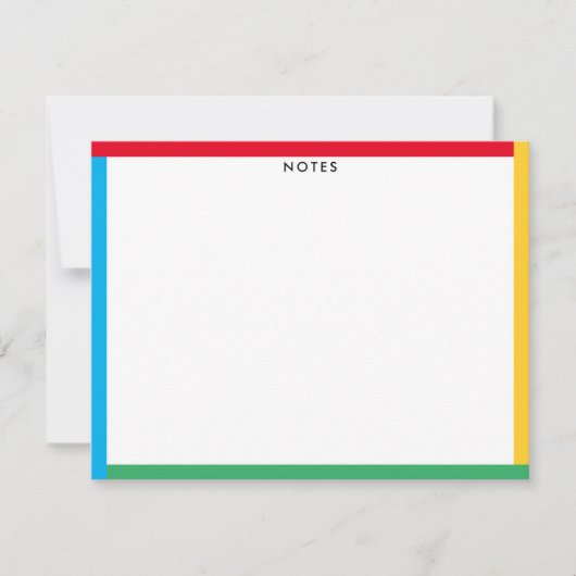 かわいい先生または子供の基本色枠 ノートカード (正面)