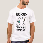 かわいい先生キャラが謝ってる Tシャツ (正面)