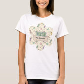 かわいい先生スクールクレヨンパターン Tシャツ (正面)