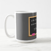 かわいい先生フクロウとApple Cartoon コーヒーマグカップ (左)