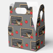 かわいい先生フクロウとApple Cartoon フェイバーボックス (オープン)