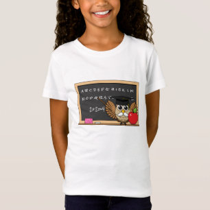 かわいい先生フクロウとApple Cartoon Tシャツ