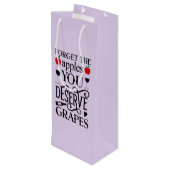 かわいい先生ブドウのワードアート ワインギフトバッグ (裏面アングル)