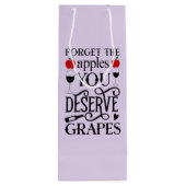 かわいい先生ブドウのワードアート ワインギフトバッグ (裏面)