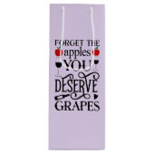 かわいい先生ブドウのワードアート ワインギフトバッグ (正面)