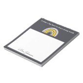 かわいい先生ボホレインボーオングレーメモ帳 ノートパッド (回転)