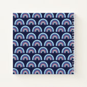 かわいい先生ボホレインボーオンネイビーブルーノート ノートブック (裏面)