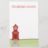 かわいい先生教育者スクールレターヘッド 便箋 (正面)