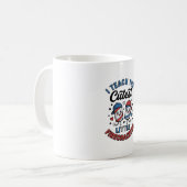 かわいい先生花火師ビンテージ独立記念日シャツ コーヒーマグカップ (正面左)