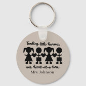 かわいい先生追加の名前ワードアート キーホルダー (正面)