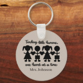 かわいい先生追加の名前ワードアート キーホルダー (正面)