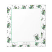 かわいい先生鑑賞甲虫 ノートパッド (正面)